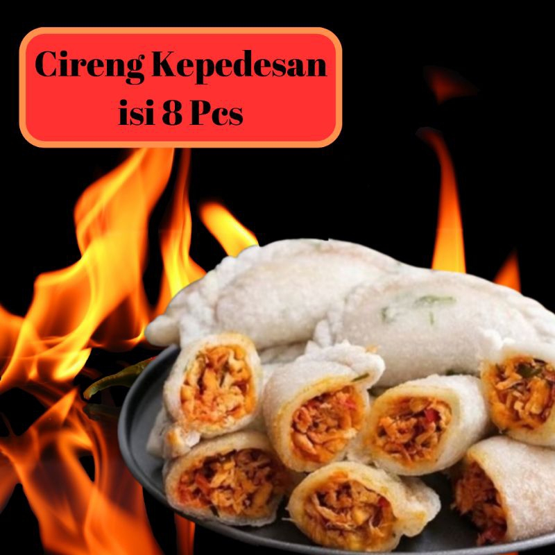 

CIRENG SIAP GORENG ISI AYAM SUWIR PEDAS PARAH DAUN JERUK 8 Pcs