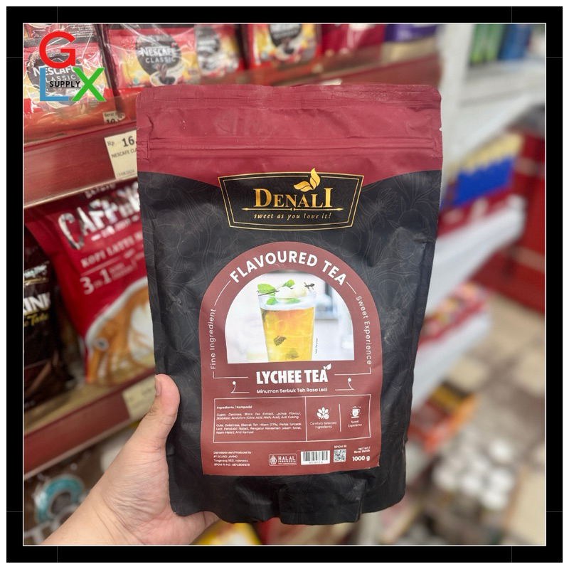 

GLX SUPPLY | DENALI FLAVOURED LYCHEE TEA BUBUK POWDER MINUMAN INSTAN 1kg