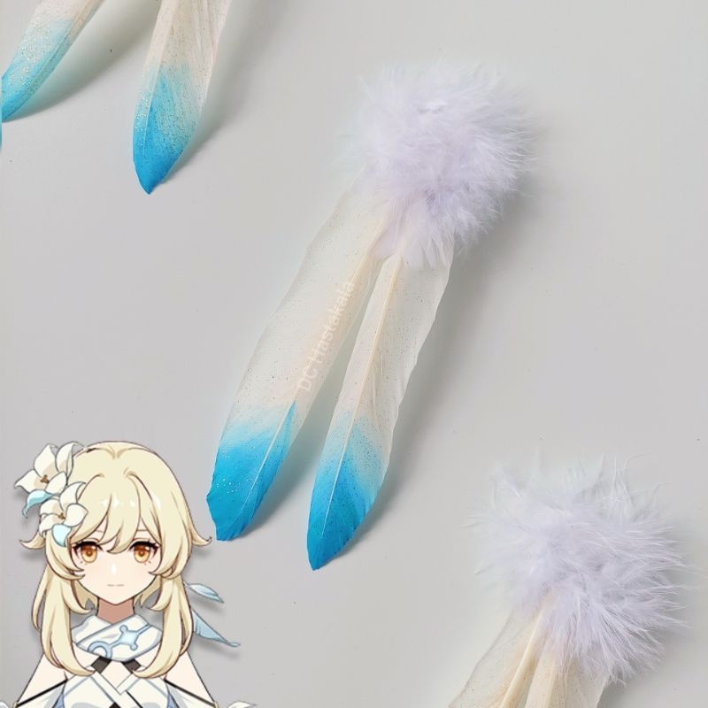 Jepit Bulu Lumine - Genshin Impact Feathers Clip