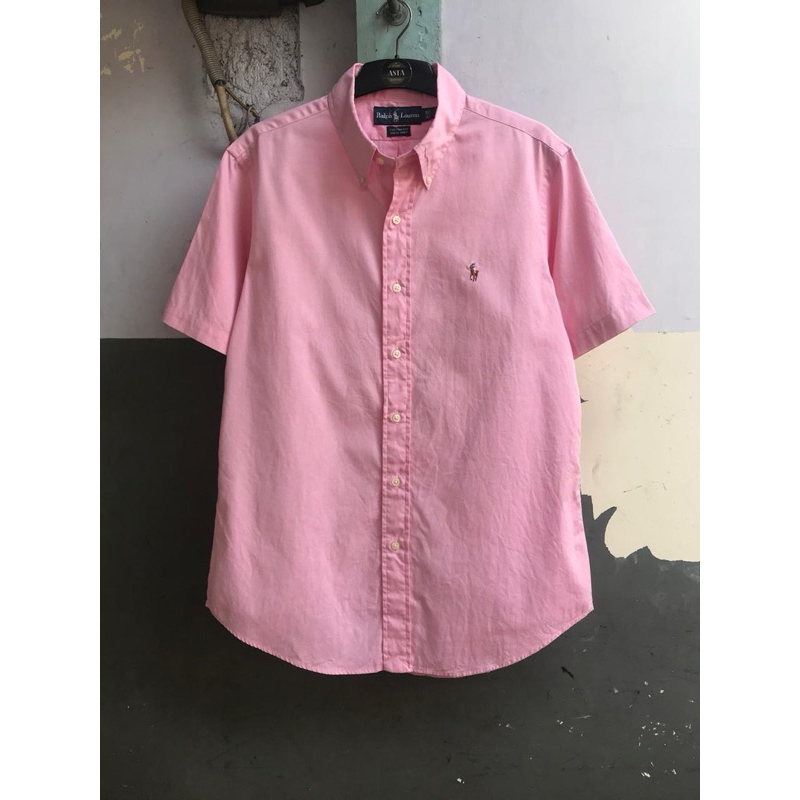 kemeja Ralph Lauren polos pria lengan pendek preloved