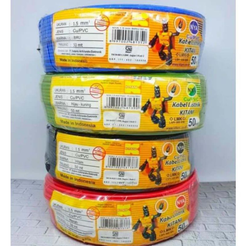 kabel listrik KITANI NYA 1,5mm 50meter