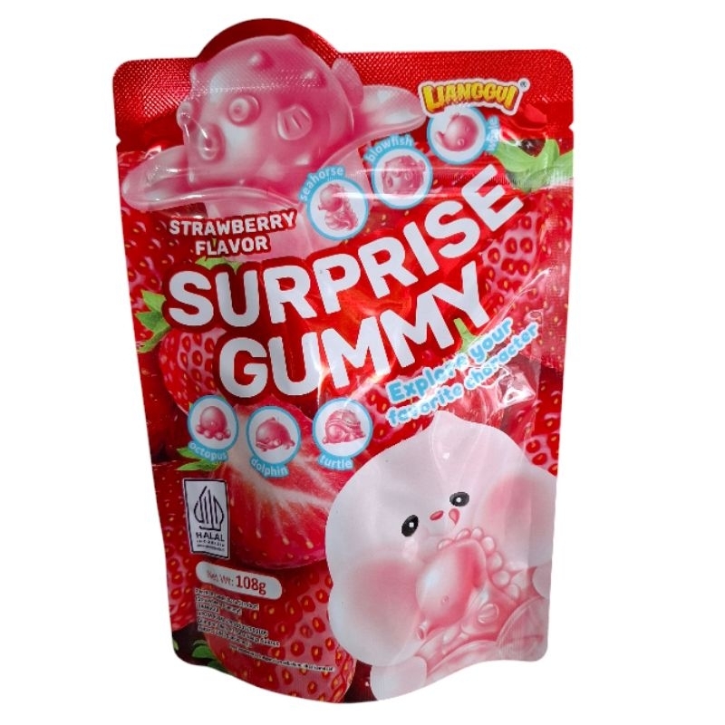 

Permen Lianggui Surprise Gummy Strawberry Flavor 108g
