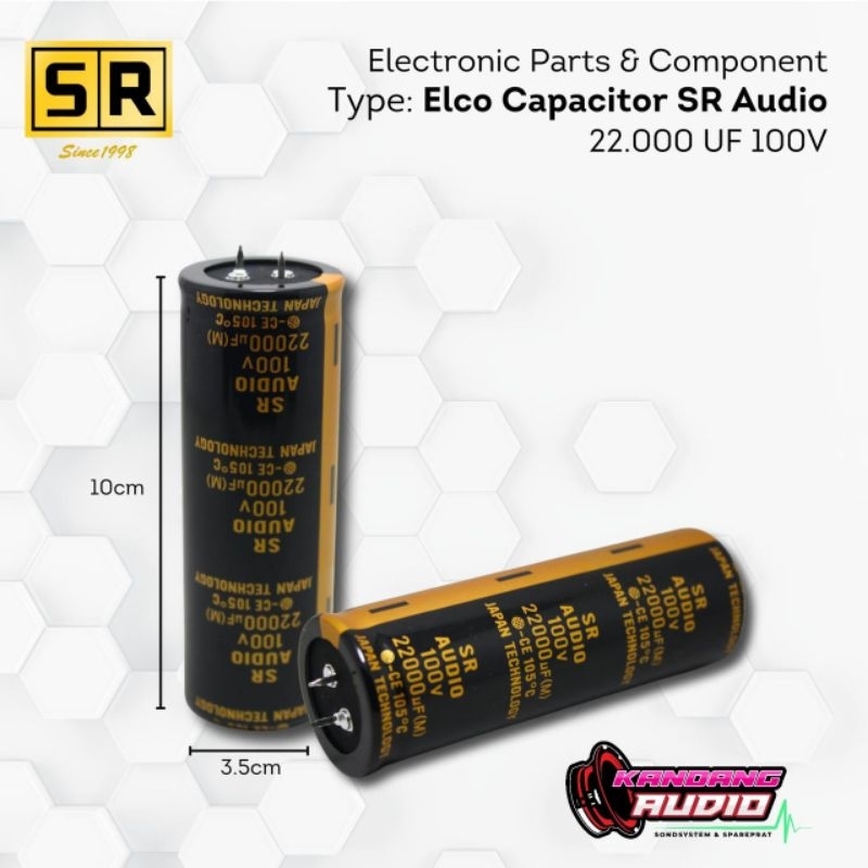 Capacitor ELCO SR AUDIO 22000UF 100V ELCO SR AUDIO 22000UF 100V