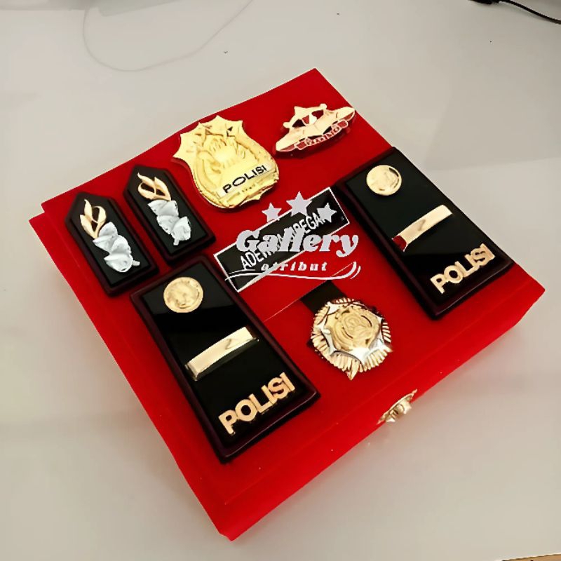 pangkat PDH ipda polri atribut polri sepaket custom