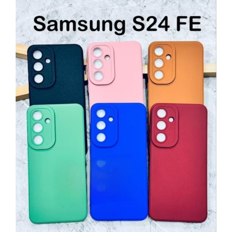 Softcase pro camera samsug s24 FE macaron