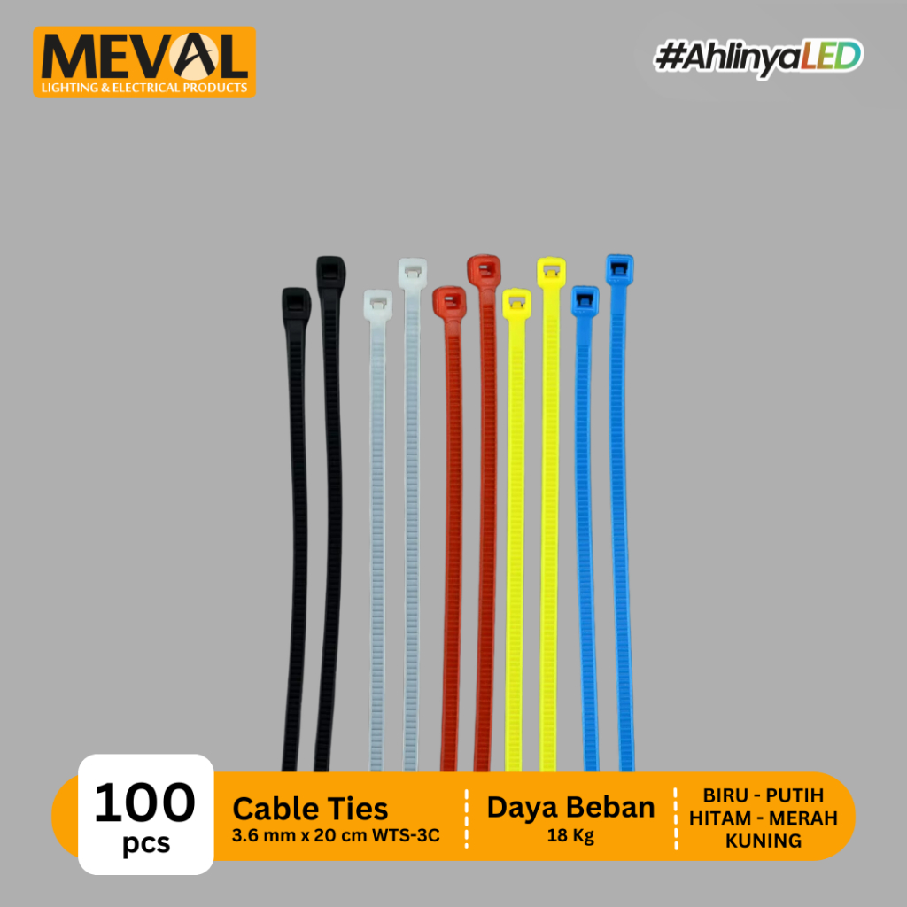 

MEVAL Kabel Ties 3.6mm Cable Ties - 20cm