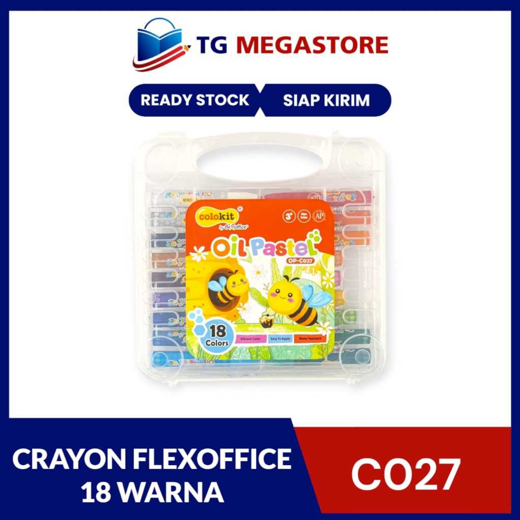 

Crayon Colokit Flexoffice 18 Warna CO27 Warna Terang