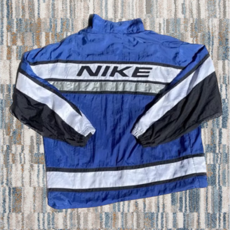 windbreaker nike spellout blue