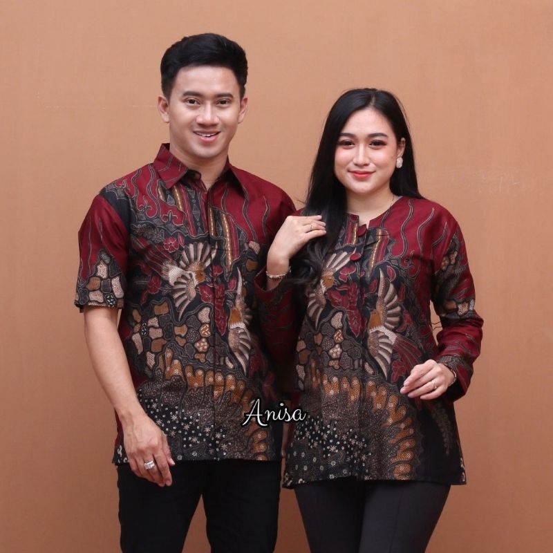 Baju couple Batik  katun Set Premium Cowok Cewek Keluarga Formal Casual