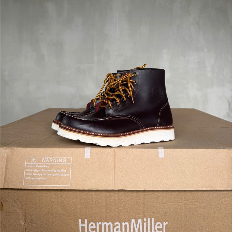 woogie moctoe leather coklat boot