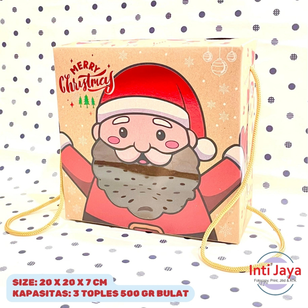 

Box Natal Kraft/ Hampers Christmas Kotak Coklat Santa