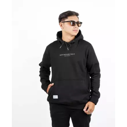 Escaperfect Hoodie Blacken - Black Hoodie Pria Wanita