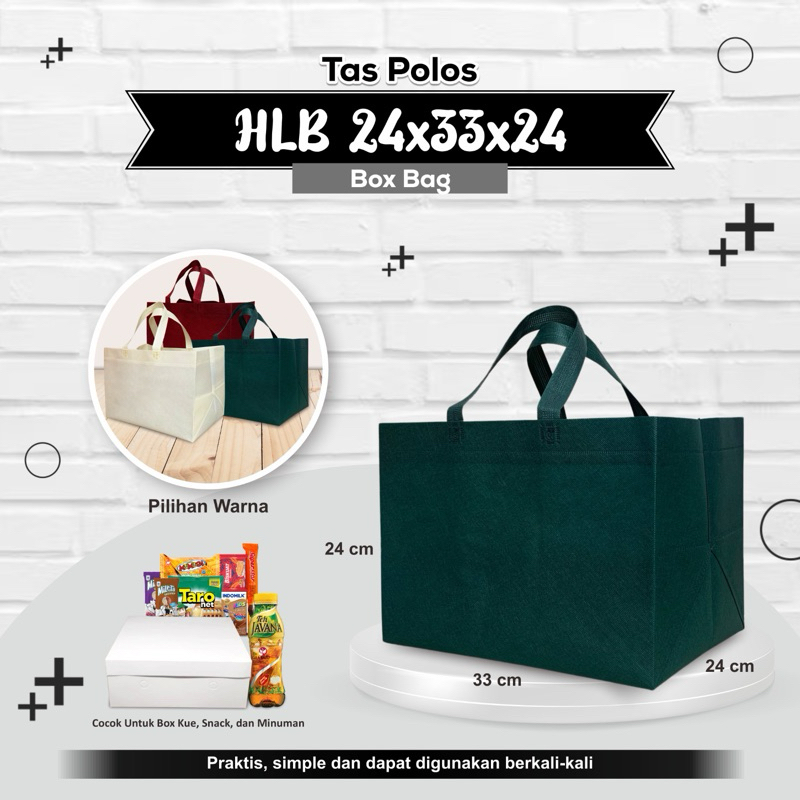 

goodie bag persegi pajang box 31×22 atau box 25 spunbond