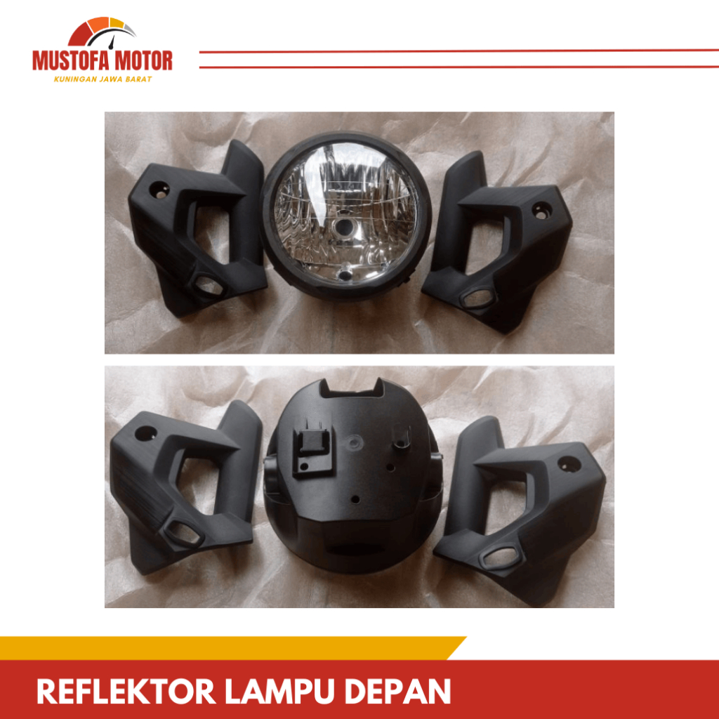 refektor lampu depan set komplit kupingan honda new cb verza