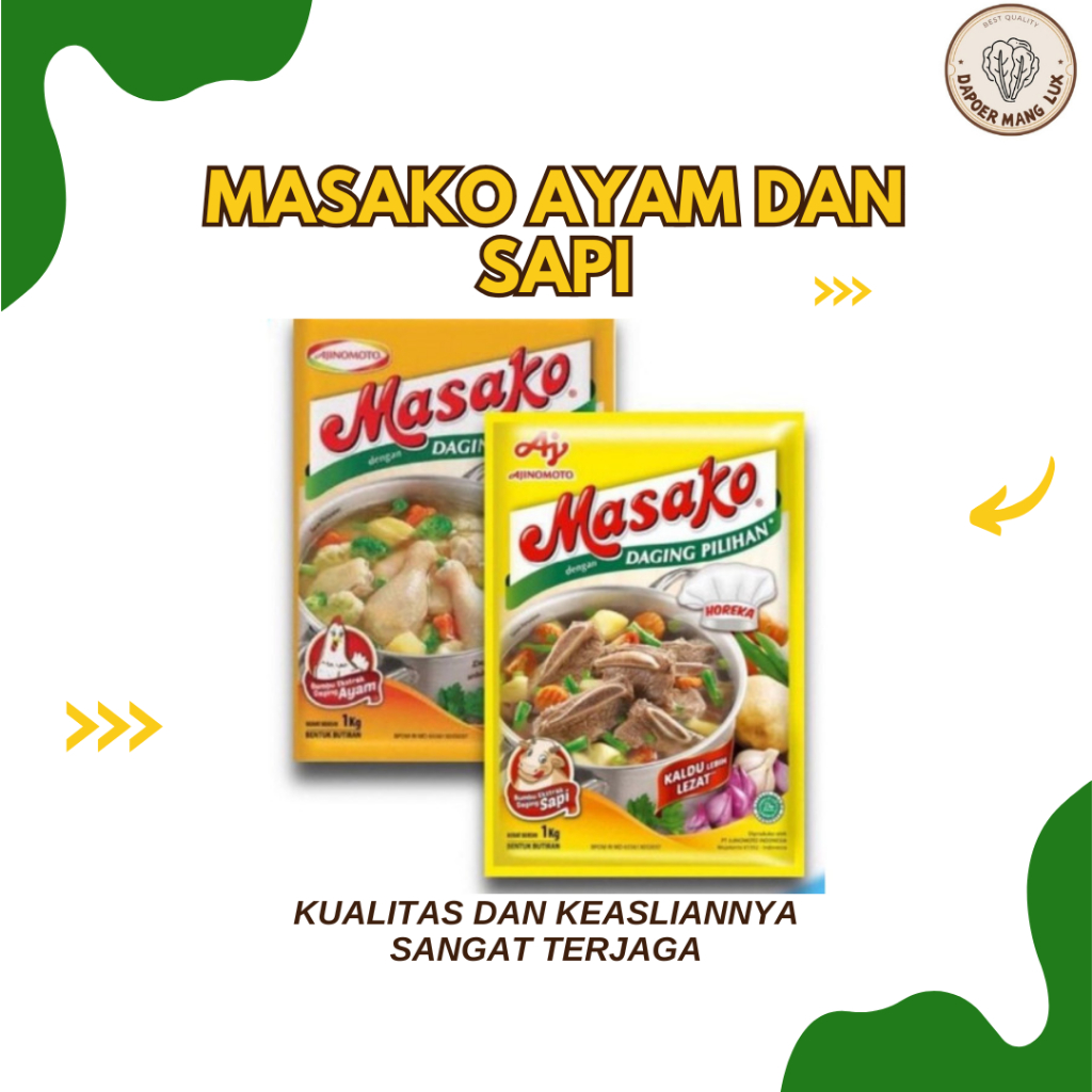 

MASAKO RASA AYAM DAN SAPI 1 PCS 250 GRAM BEST SELLER