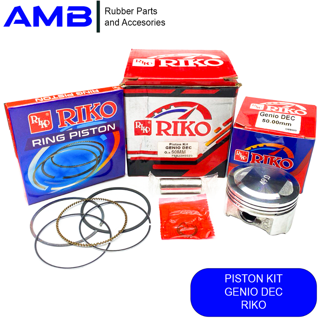 PISTON KIT PAKET SEHER GENIO DEC BEAT 2020 SCOOPY 2020 RIKO HIGH DOME BORE UP 49/50 MM