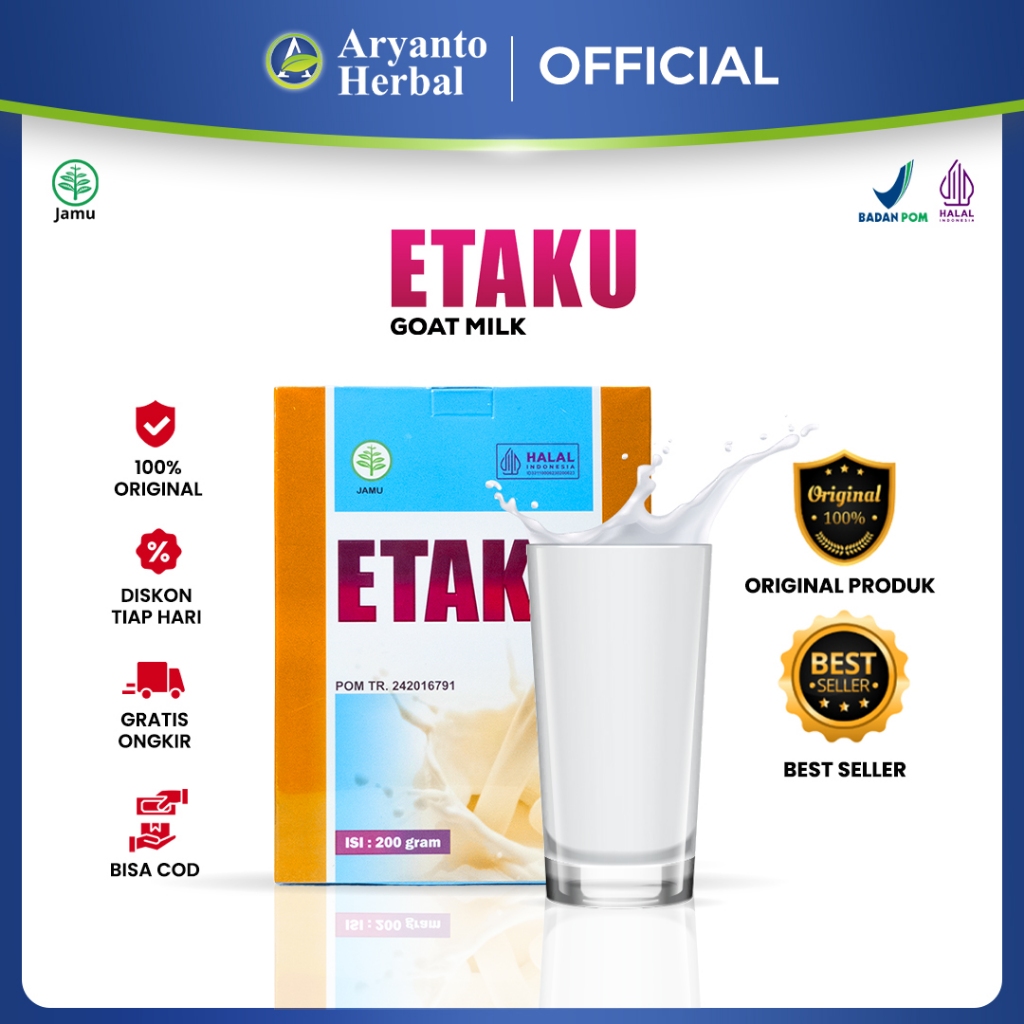 

Walatra Etaku Original Susu Bubuk Kambing Etawa Murni Multivitamin Bagus Untuk Kesehatan Tubuh & Peninggi Badan