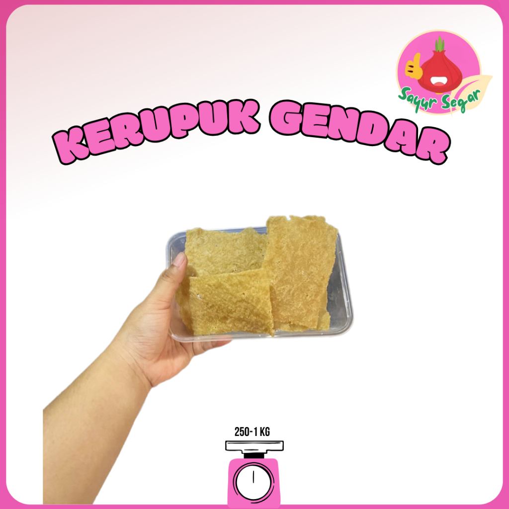 

Sayur Segar - Kerupuk Gendar 1kg/Karak Mentah/Gendar Crackers