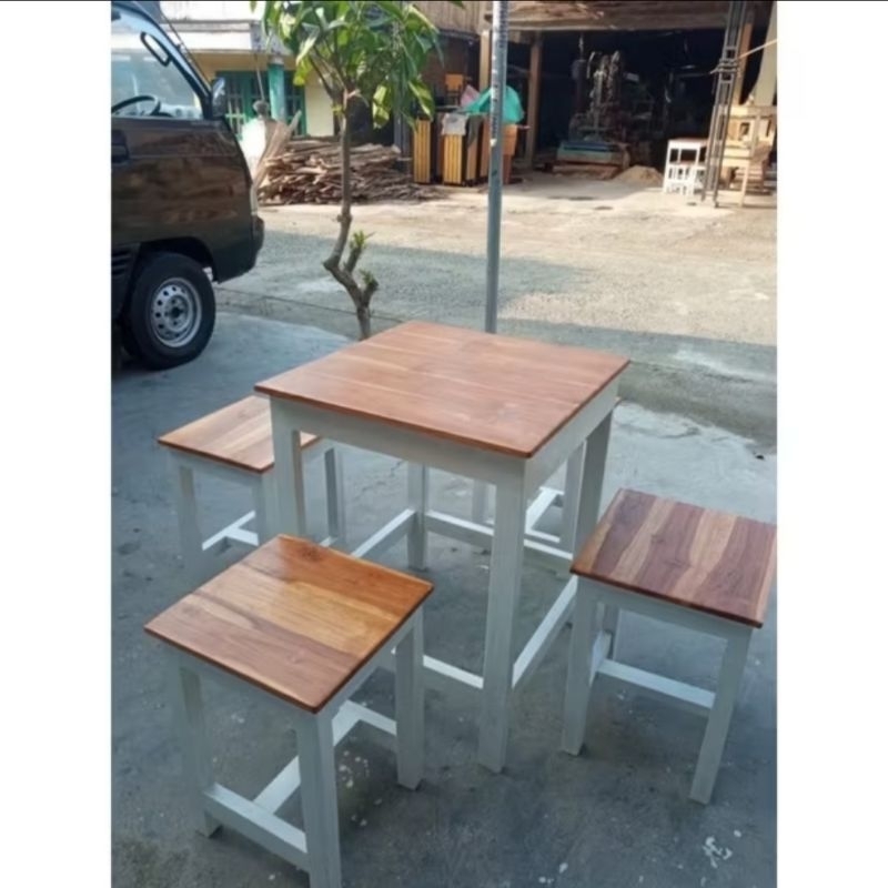 Meja Kursi Cafe Set | Warkop Termuarah Free Ongkir Surabaya