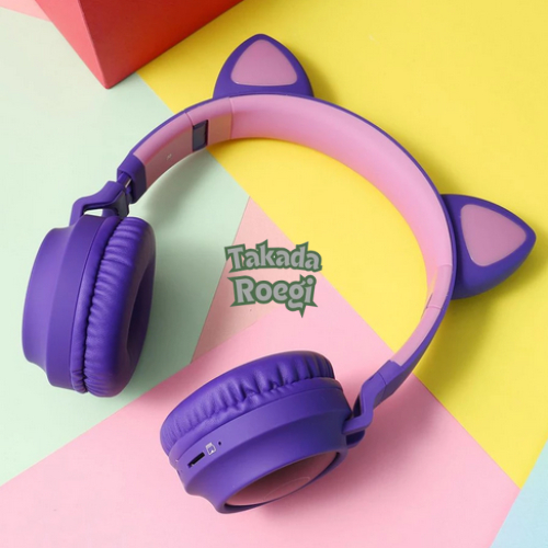 Heatset Headset Hetset Headphone Gaming Bluetooth Wireless Full Bass Stereo High Quality