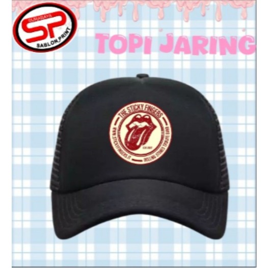 TOPI JARING Rolling Stones | Topi Distro | Topi Premium| topi Casual