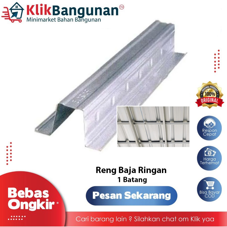 RENG BAJA RINGAN R28 PREMIUM / PENAHAN ATAP / PENUTUP ATAP PER BATANG