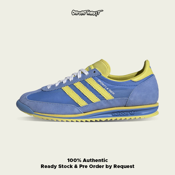 Adidas SL72 x Sporty & Rich 'Blue Light Yellow' (JH6701)