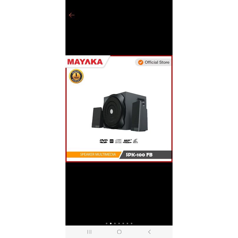 Mayaka Speaker Aktif Multimedia SPK100FB - Garansi Resmi Mayaka