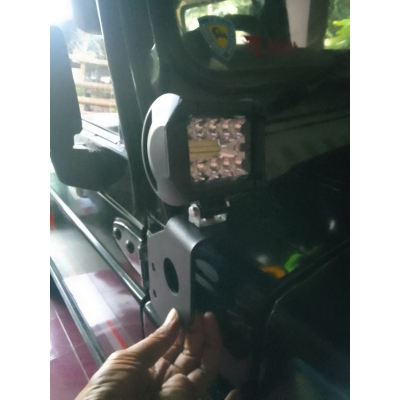 lampu tembak LED kotak + dudukan kanan untuk asesoris jimny katana
