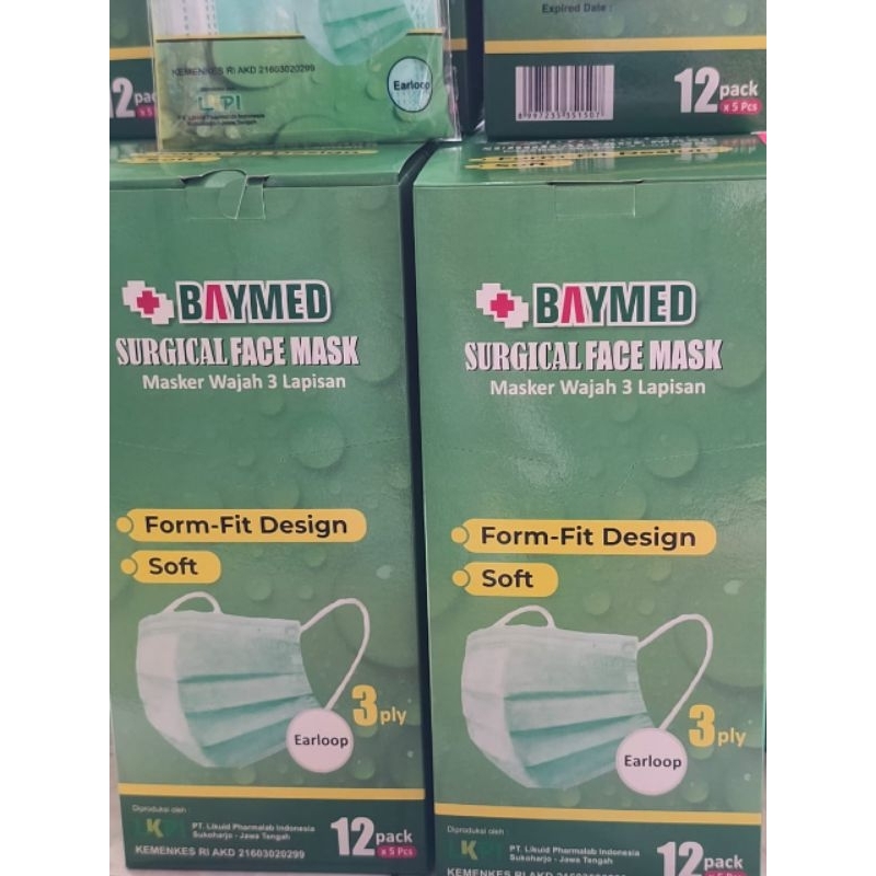 Masker Baymed /masker wajah 3 lapisan/ surgical face mask