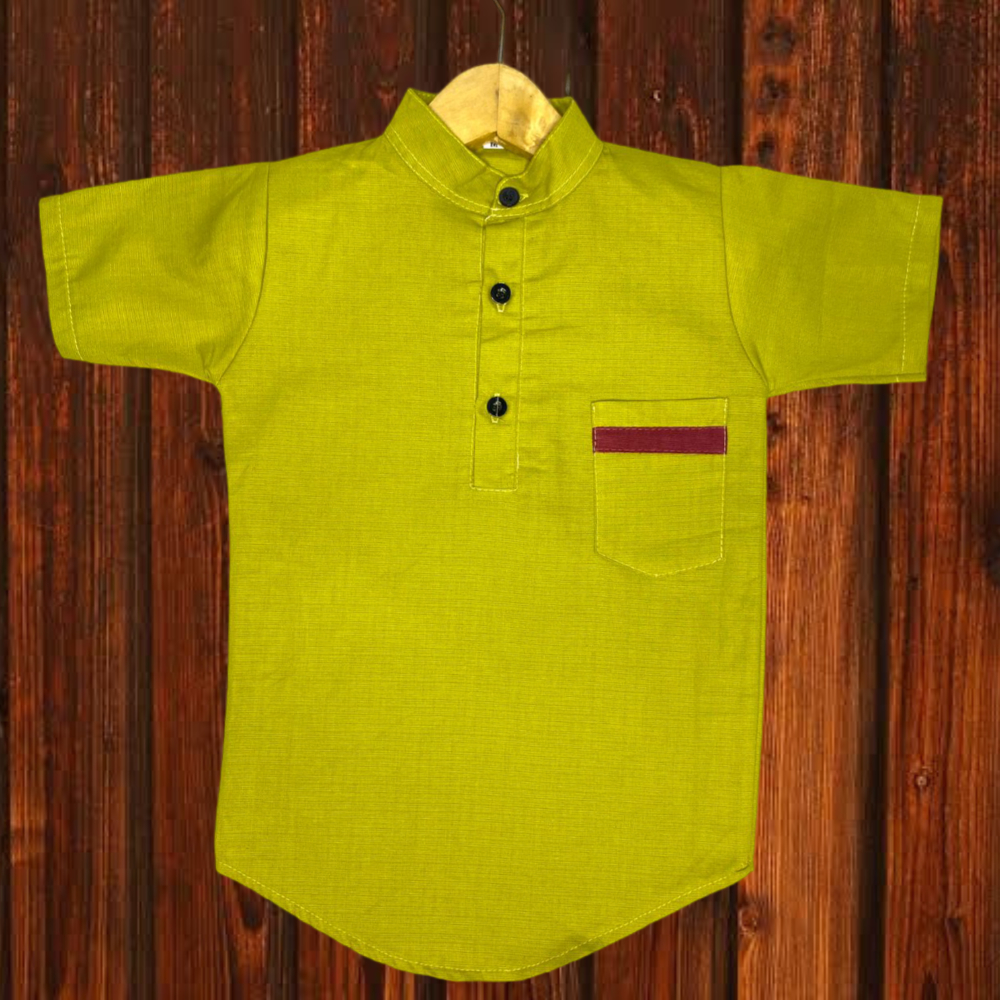 BAJU KEMEJA KOKO KURTA ANAK WARNA LEMON KUALITAS BUTIK - KURTA ANAK LAKI- LAKI PREMIUM TRENDY 1-12 T