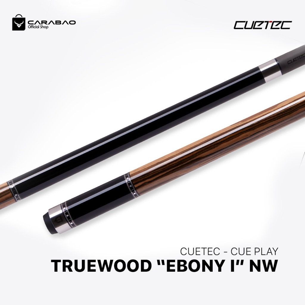 CUETEC TRUEWOOD EBONY 1 WRAPLESS (NW) CUE STICK BILLIARD [95-103]