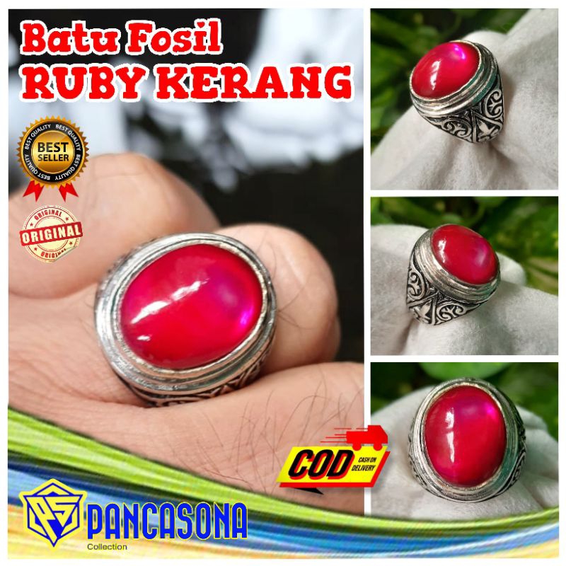 CINCIN BATU RUBY KERANG MERAH NATURAL ASLI