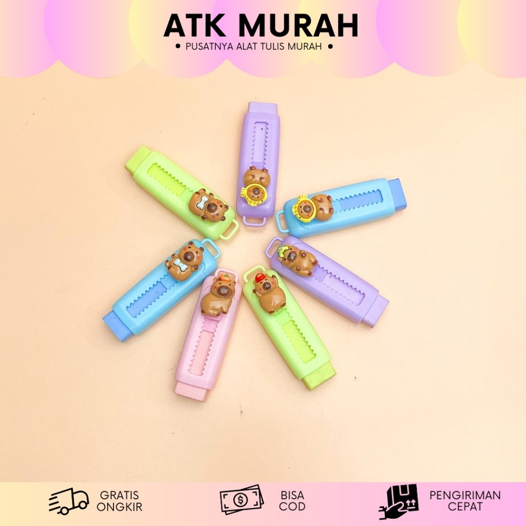 

PENGHAPUS MODEL CUTTER CAPYBARA ER-1695 ERASER HAPUSAN ALAT TULIS LUCU IMUT KADO UNIK MURAH TERJANGKAU