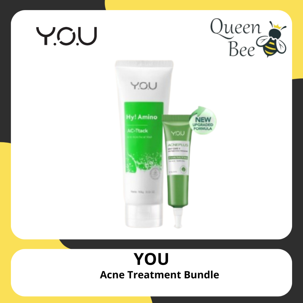 YOU Acne Treatment Bundle | AcnePlus Spot Care, Anti Acne Facial Wash
