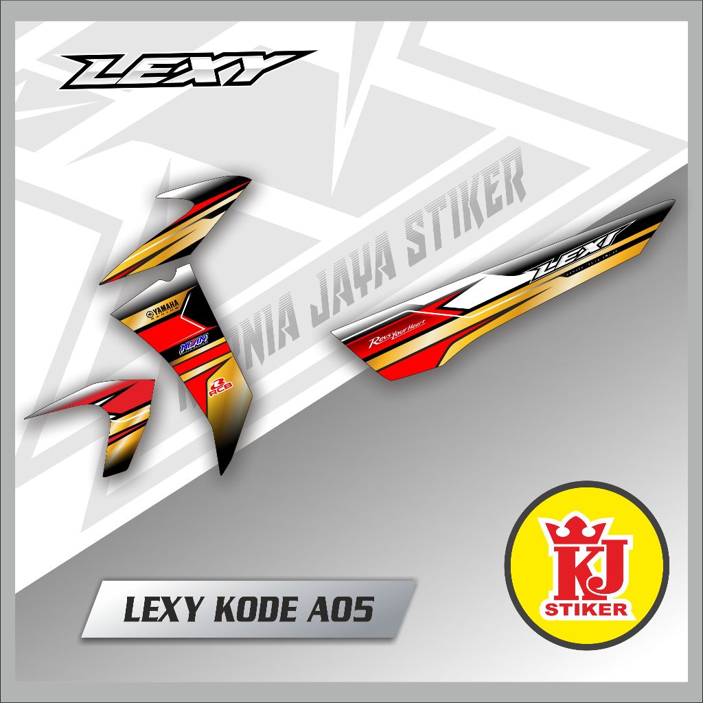 Stiker Motor LEXI Stiker Striping Motor LEXI Kode A05