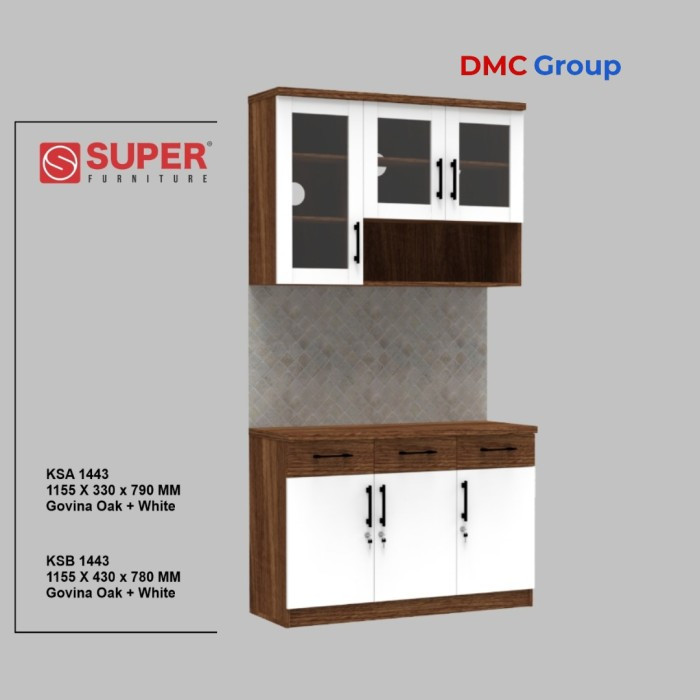 DMC KITCHEN SET ATAS/ BAWAH Lemari Dapur 3 pintu Ksa 3pintu Ksb 3 pintu rak Dapur atas Rak Dapur baw