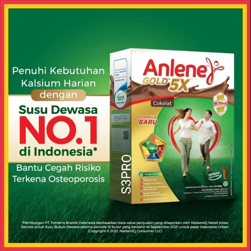 

Anlene Gold 5X Coklat 850gr dulu Anlene Gold Plus