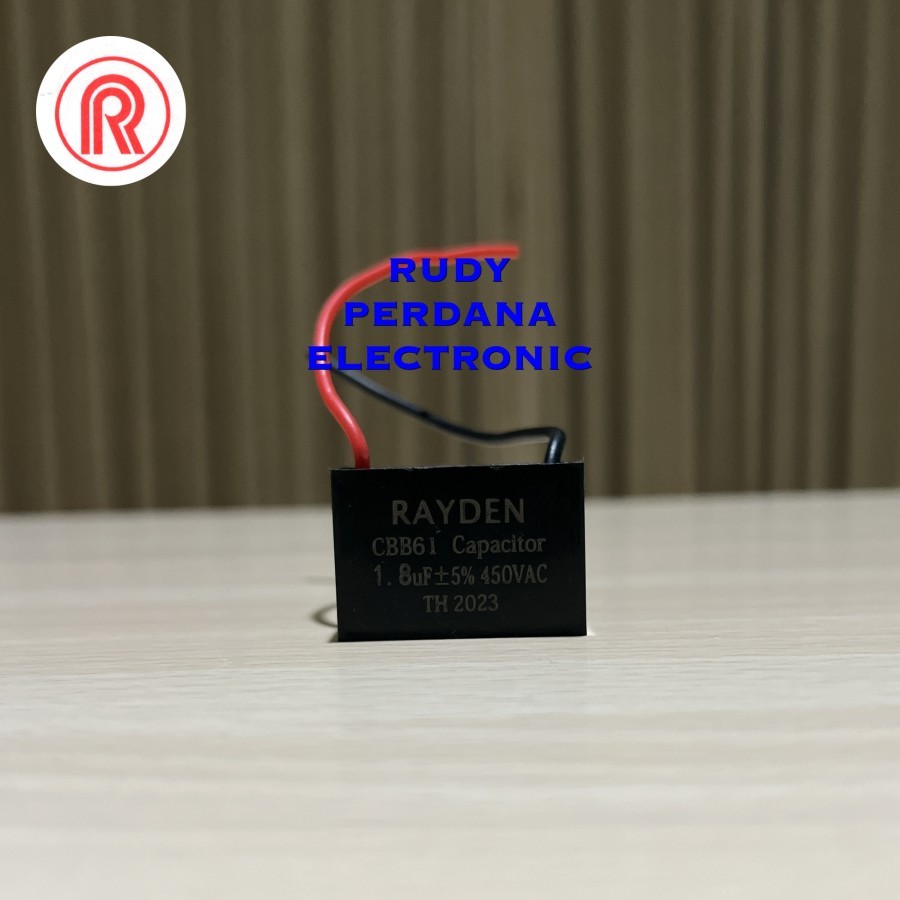 KAPASITOR KOTAK KIPAS ANGIN POMPA AIR 1.8UF 450V 1.8 UF 450 VOLT CBB61 RAYDEN