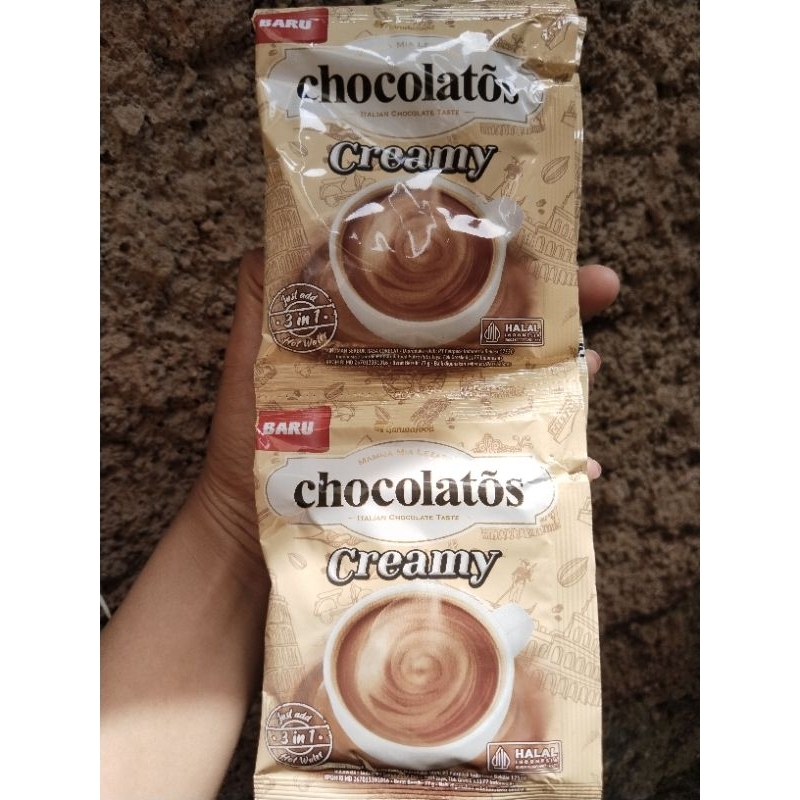 

Chocolatos Cokelat Drink Creamy 1 Renceng isi 10 Sachet