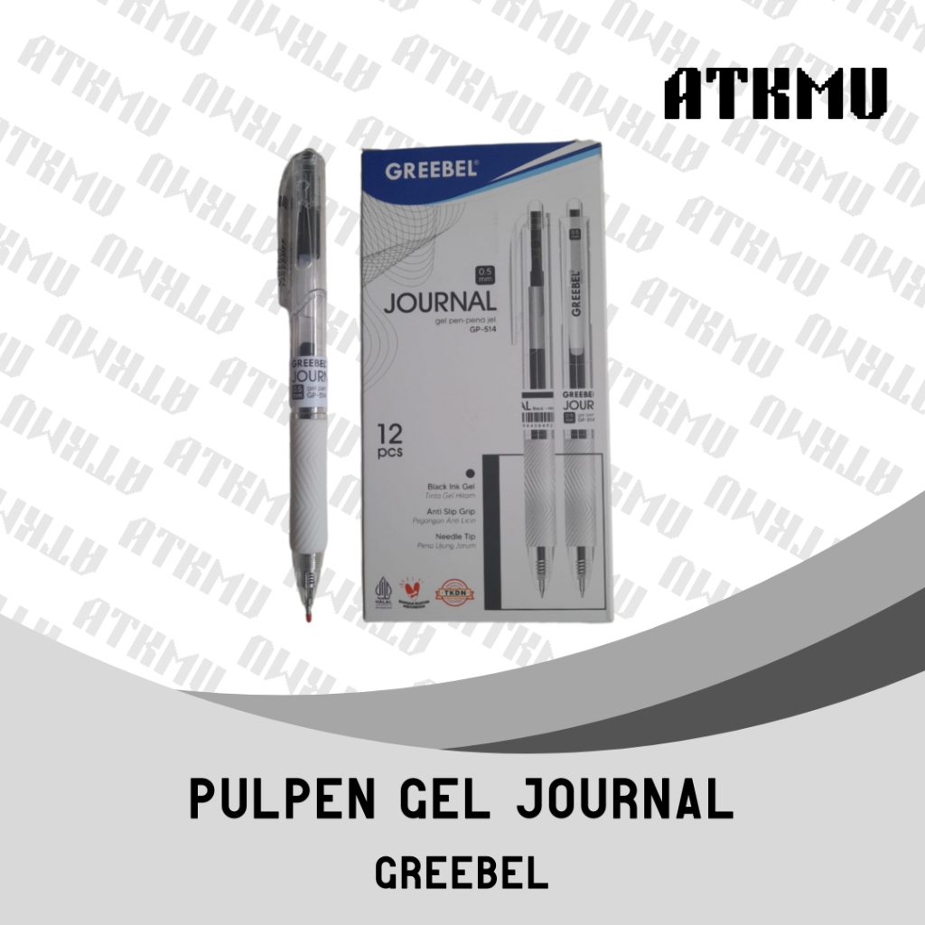 

Pulpen Gell 0.5mm Greebel Journal GP-514 1Lusin 12pcs