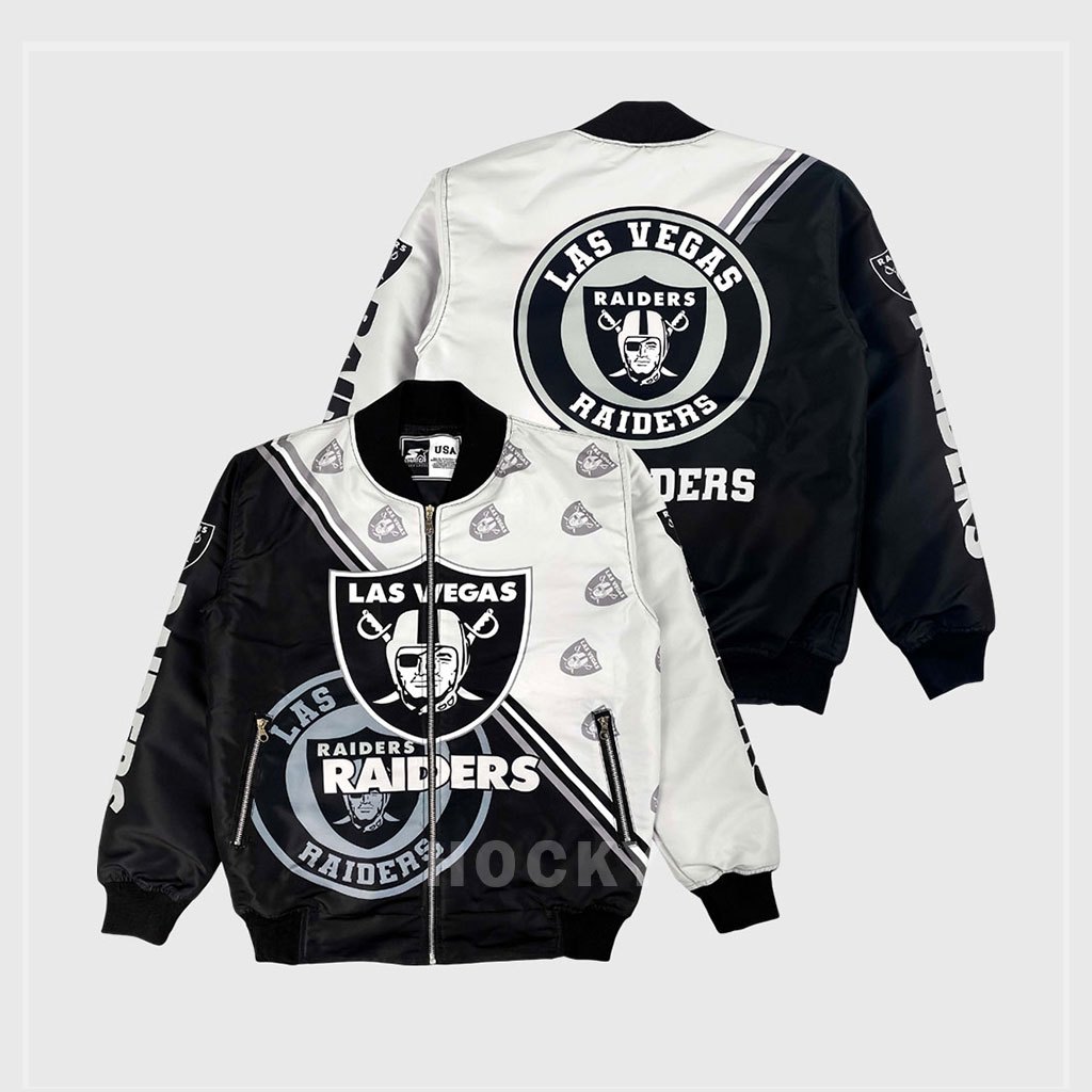HOCKY Jaket Varsity Bomber Raiders Casual Vintage Full Printing Pria Wanita Terbaru Premium