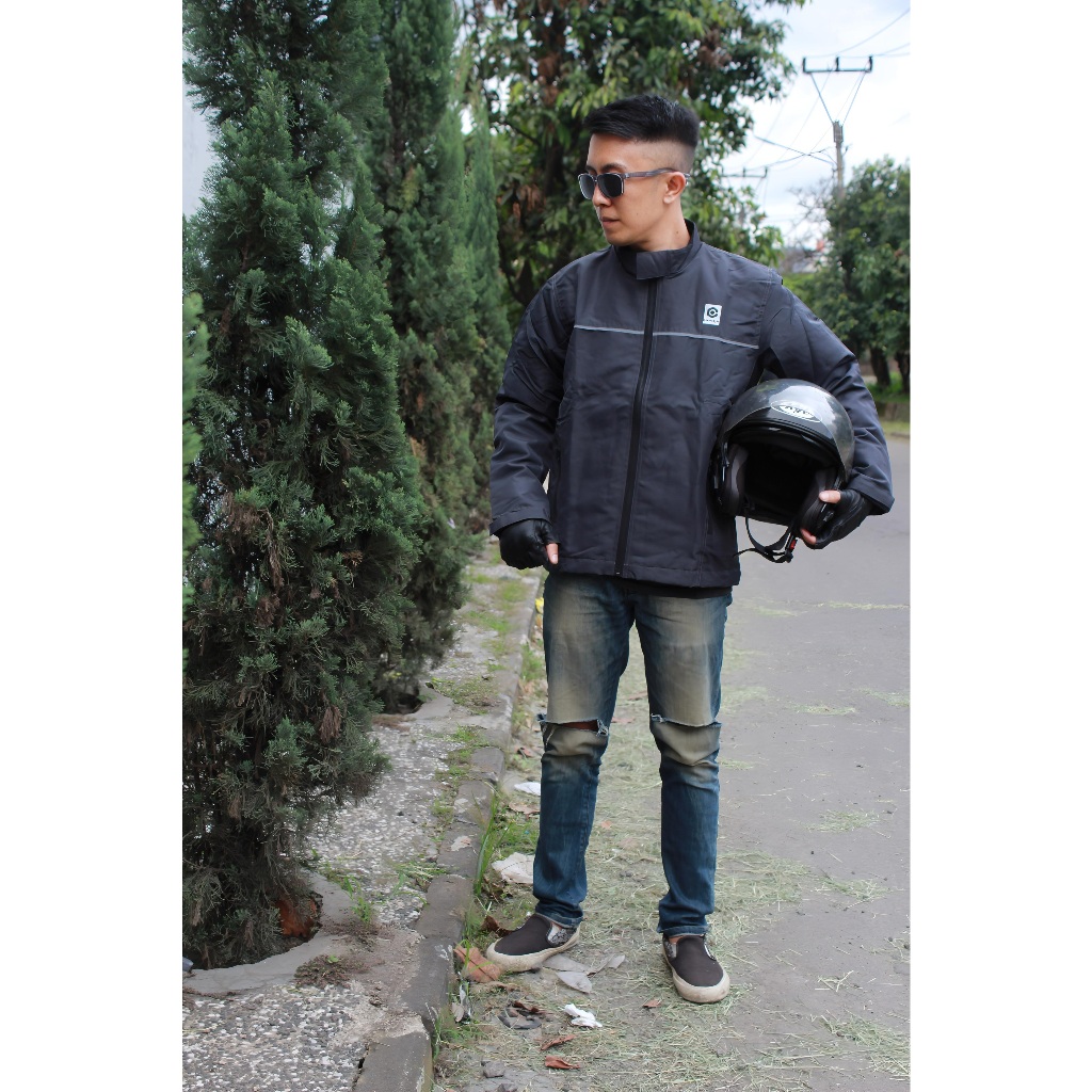 CAEMORIST - Jaket Motor Pria  Parasut Anti Angin Dan Air