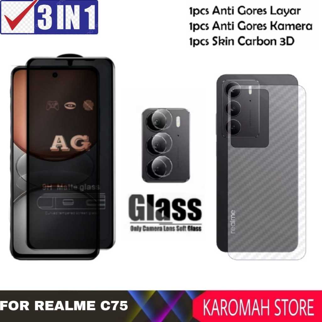 Promo Tempered Glass Realme C75 AG Matte 9H Anti Fingerprint
