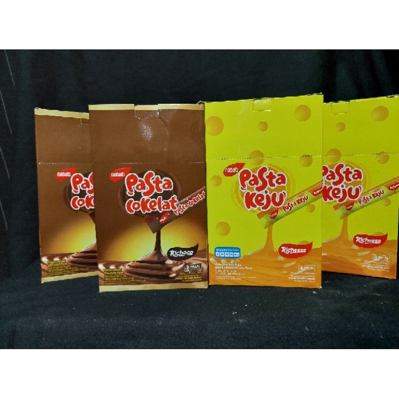 

Pasta keju dan cokelat Richeese 1 box isi 30pcs (6gr)