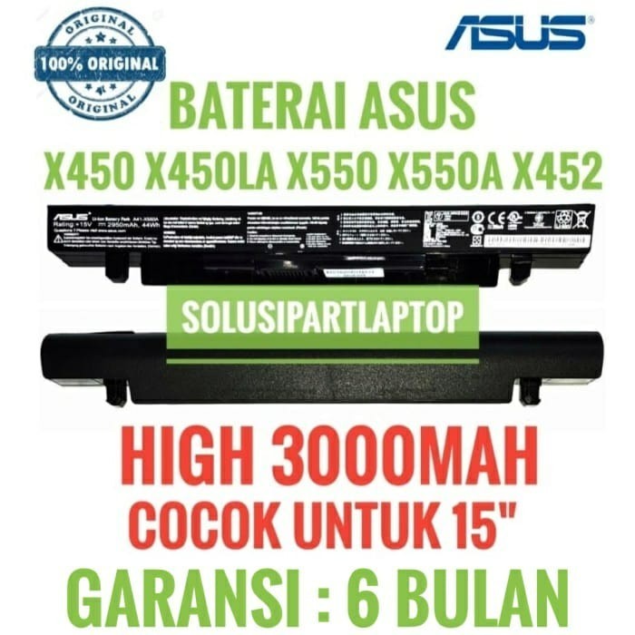 Baterai Original Laptop Asus X550 X550I X550IK X550IU A41-X550A