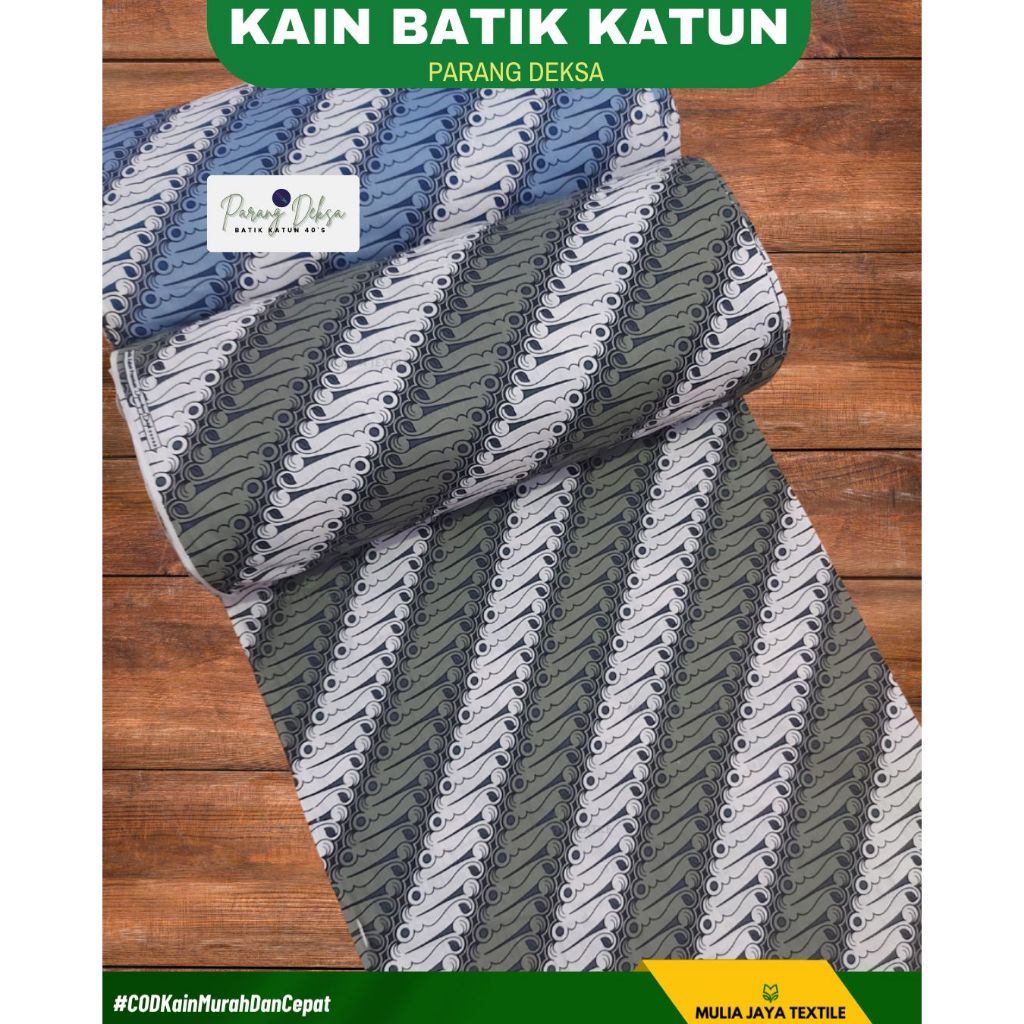 Kain Batik Katun Motif Premium Halus Murah Meteran Bahan BatikParang Deksa (BTK80)