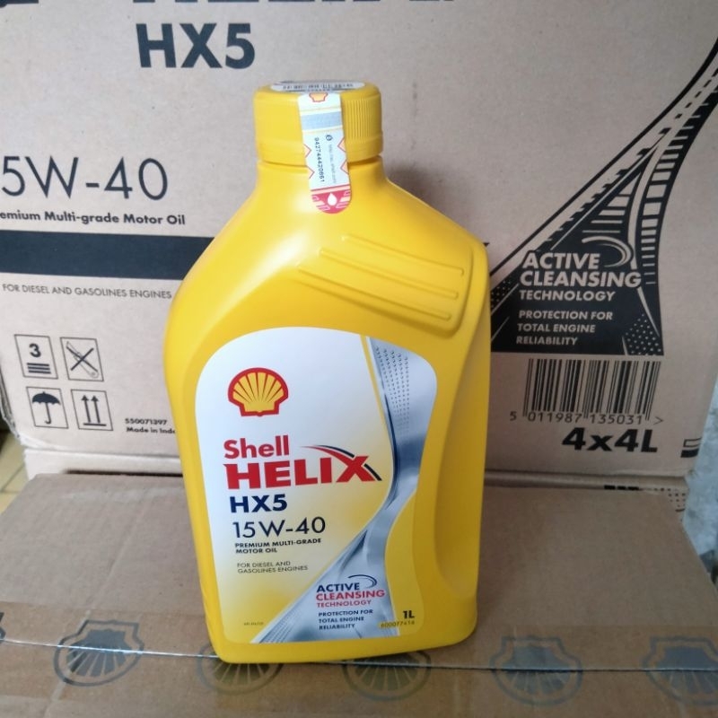 Oli Mesin Shell Helix HX5 SAE 15W-40 1 Liter Mobil Bensin