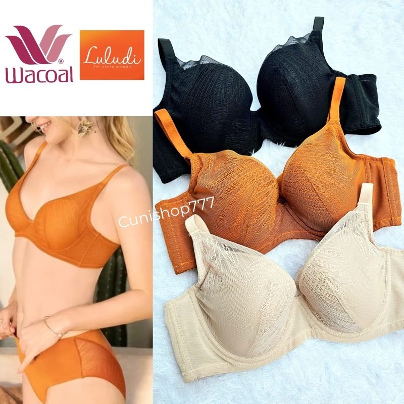 BRA dan PANTY LULUDI by WACOAL CD COVER UP FULL CUP PAKAI KAWAT BUSA TIPIS LB 4087 K20B LB4087 BH WA
