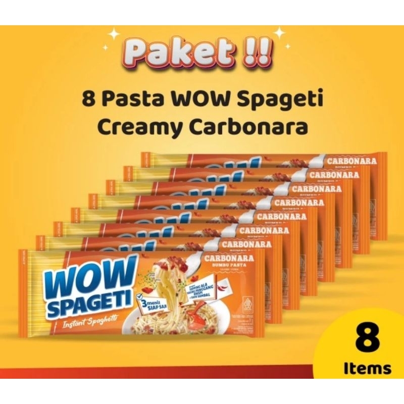 

Pasta Wow Spageti Paket isi 8 Creamy Carbonara